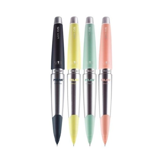 Portaminas MILAN Capsule Slim Silver 0,5 mm.