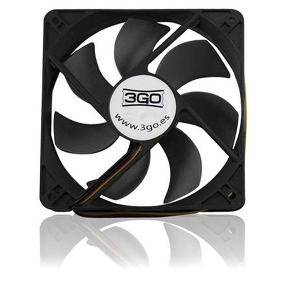 3go FAN8BK - Ventilador 8cm negro retail
