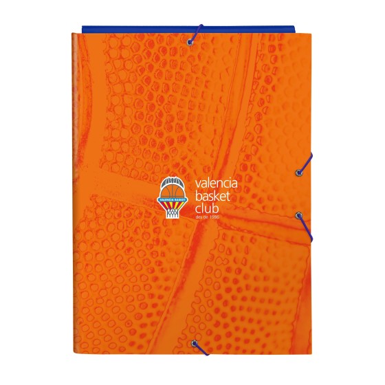 Carpeta Gomas Solapas VALENCIA BASKET Folio 26 x 33,5 x 2,5 cm.