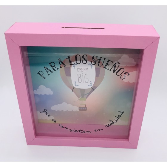 Hucha Decorativa Madera ROYMART "Para Los Sueños"