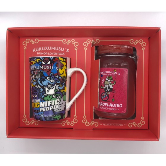 Set Taza Cerámica + Hucha Tarro ROYMART Kukuxumusu