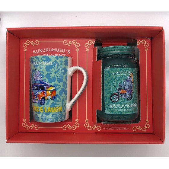 Set Taza Cerámica + Hucha Tarro ROYMART Kukuxumusu