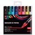 Rotulador POSCA Acrílico Base Agua PC-5M/8C Estuche De 8 Marcadores BASIC