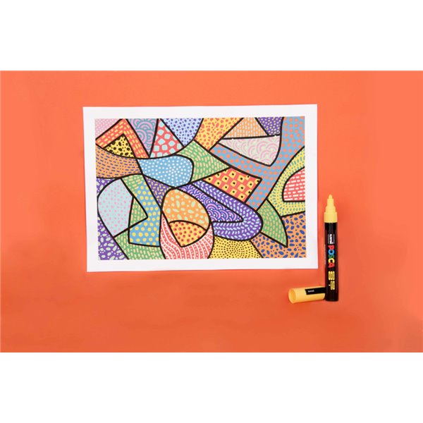 Rotulador POSCA Acrílico Base Agua PC-1M/8C Estuche De 8 Marcadores BASIC