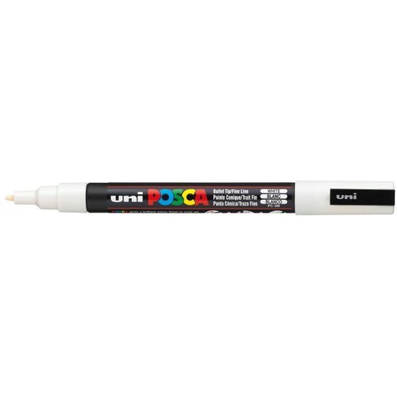 Rotulador POSCA Acrílico Base Agua PC-3M Blanco
