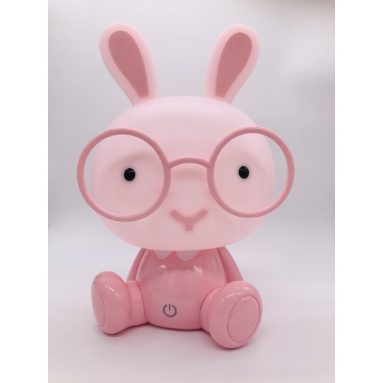 Lámpara Led ROYMART Conejo Gafas Rosa USB