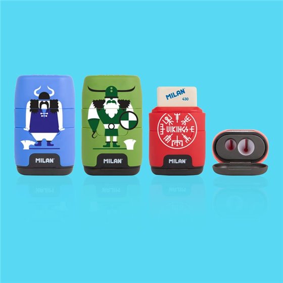 Afilaborras MILAN Goma + Sacapuntas Compact Viking