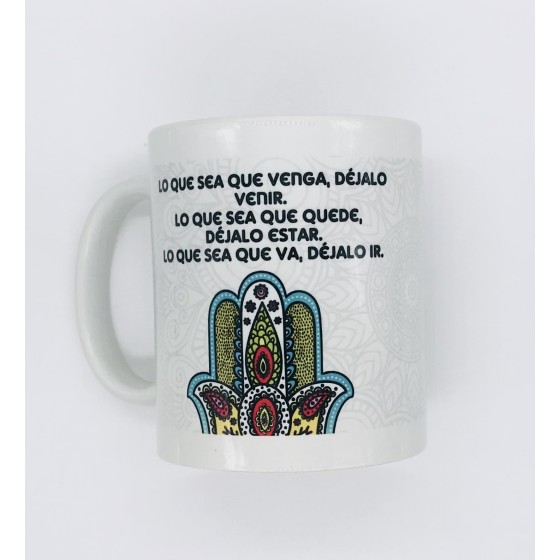 Taza Cerámica ROYMART Mandala Mano Hamsa