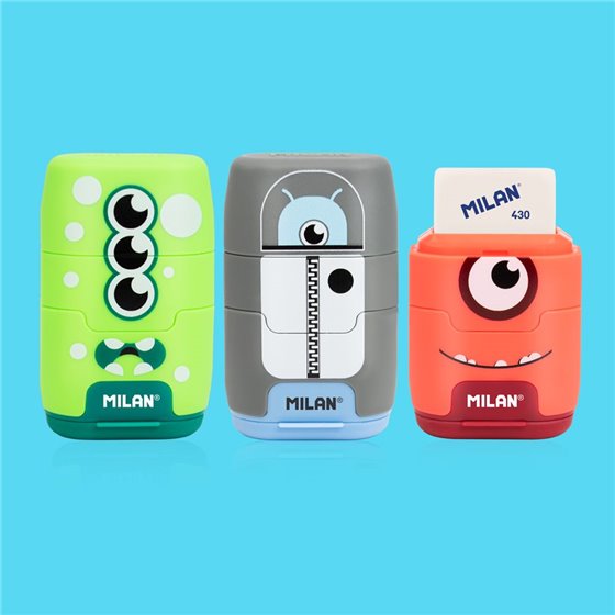 Afilaborras MILAN Goma + Sacapuntas Compact Alien