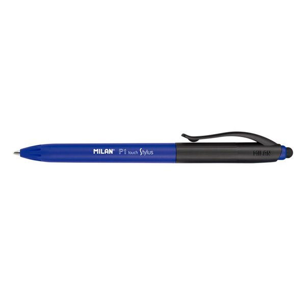 Caja Expositora 25 Bolígrafos MILAN P1 Touch Stylus Tinta Azul