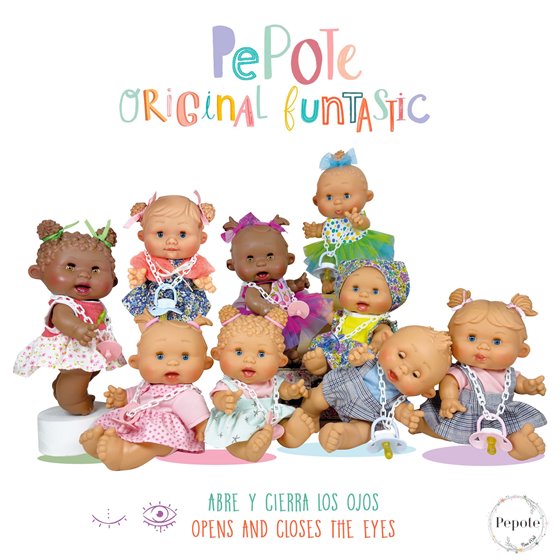 Muñecas NINES D´ONIL Pepote Original Funtastic Display 8 unidades