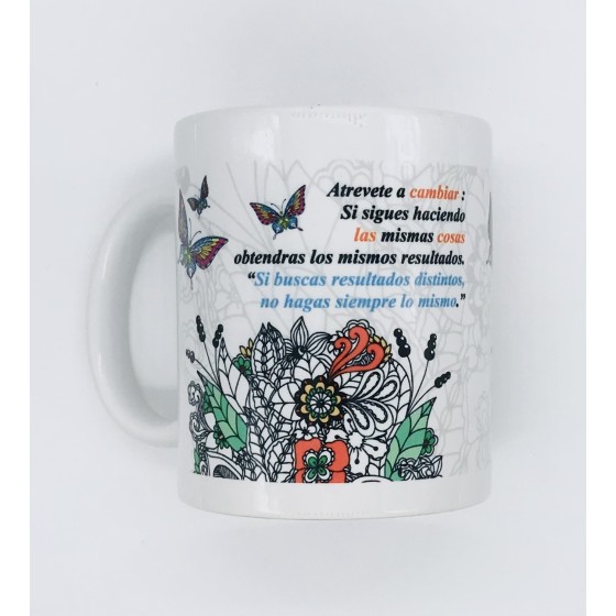 Taza Cerámica ROYMART Mandala Justo Cuando La Oruga