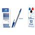 Bolígrafos BEBASIC Punta 1,0 mm. 12 Piezas: 6 Azules, 4 Negros 2 Rojos