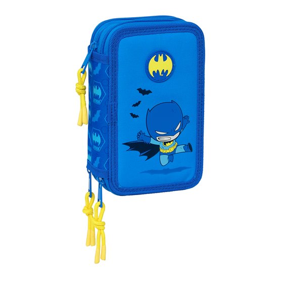 Plumier Triple 37 Piezas Batman Preescolar 12,5 x 19,5 x 5,5 cm.