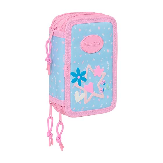 Plumier Triple 37 Piezas Blackfit8 "Smile" 12,5 x 19,5 x 5,5 cm.