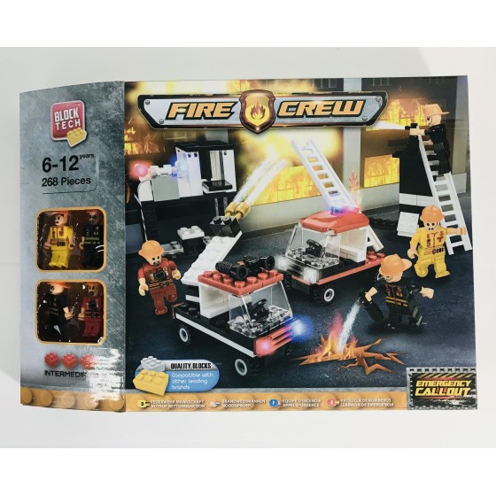 Juego Bloques JUINSA Construcción Bomberos 268 pzs.