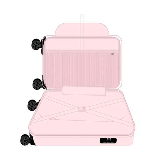 Trolley Cabina 20" Miffy "Flores" 34,5 x 55 x 20 cm.