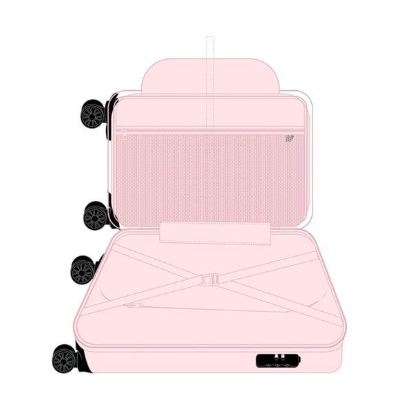 Trolley Cabina 20" Miffy "Flores" 34,5 x 55 x 20 cm.