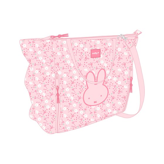 Bolso Con Bolsillo Para Portatil 14,1'' Miffy "Flores" 40 x 31 x 17 cm.