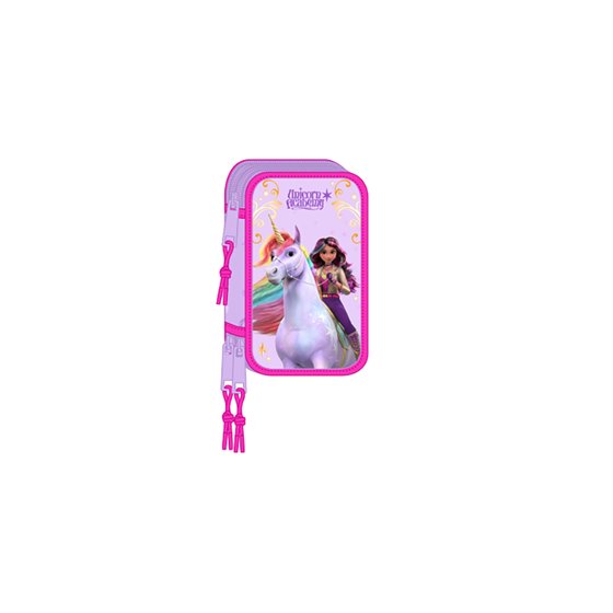 Plumier Triple 37 Piezas Unicorn Academy 12,5 x 19,5 x 5,5 cm.