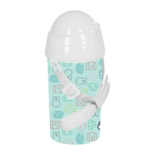 Botella 500Ml Apertura Autom. Con Pajita Miffy "Friends" 7,3 x 19,5 x 7,3 cm.