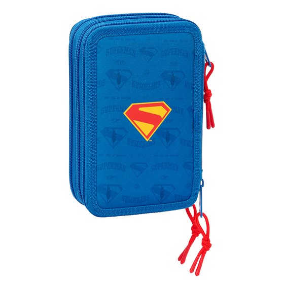 Plumier Triple 37 Piezas Superman 12,5 x 19,5 x 5,5 cm.