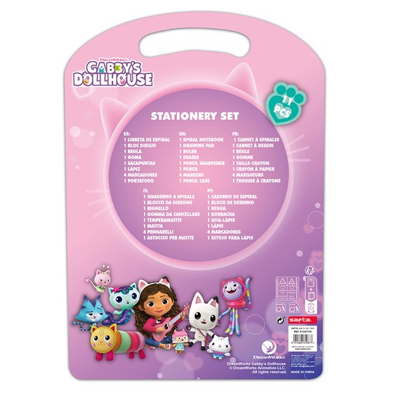 Set Escritura Gabby'S Dollhouse "Confetti" 27 x 37,5 x 3 cm.