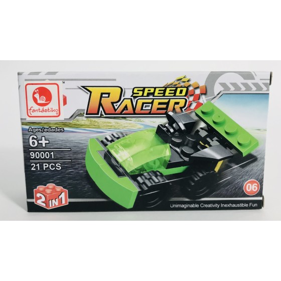 Juego Bloques JUINSA Construcción Vehículo Carreras Exp. X12