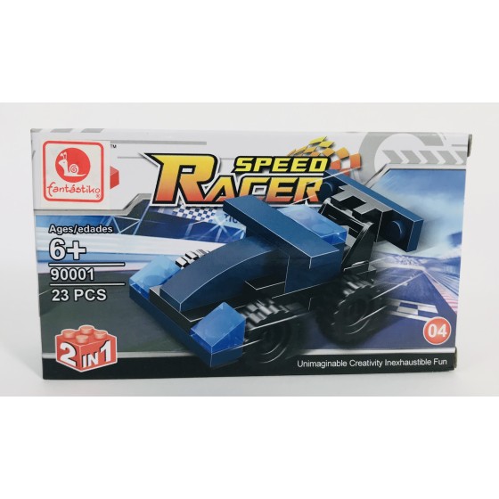 Juego Bloques JUINSA Construcción Vehículo Carreras Exp. X12