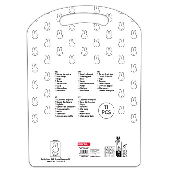 Set Escritura Miffy "Buddy" 27 x 37,5 x 3 cm.
