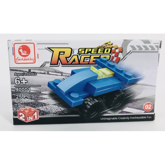 Juego Bloques JUINSA Construcción Vehículo Carreras Exp. X12