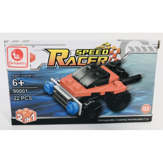 Juego Bloques JUINSA Construcción Vehículo Carreras Exp. X12