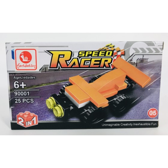 Juego Bloques JUINSA Construcción Vehículo Carreras Exp. X12