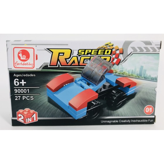 Juego Bloques JUINSA Construcción Vehículo Carreras Exp. X12