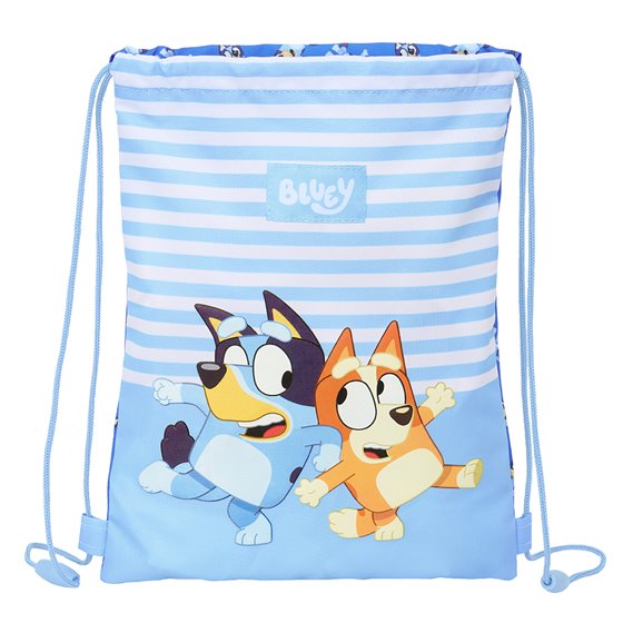Saco Plano Junior Bluey "Let'S Play" 26 x 34 cm.