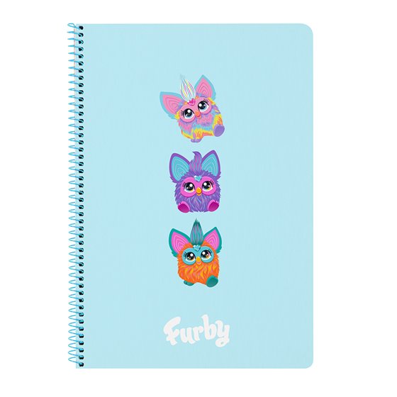 Libreta Folio 80 Hojas Tapas Duras Furby 21,5 x 31 cm.