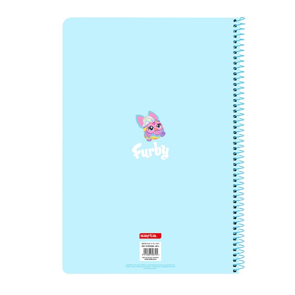 Libreta Folio 80 Hojas Tapas Duras Furby 21,5 x 31 cm.