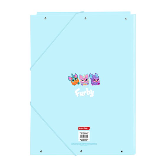 Carpeta Folio 3 Solapas Furby 26 x 33,5 x 2,5 cm.