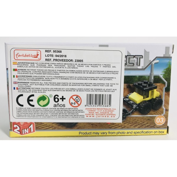 Juego Bloques JUINSA Construcción Obras Exp. X12