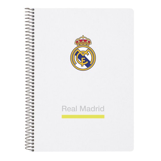 Libreta Cuarto 80 Hojas Tapas Duras 1 Diseño Real Madrid Equip. 25/26 15,5 x 22 cm.