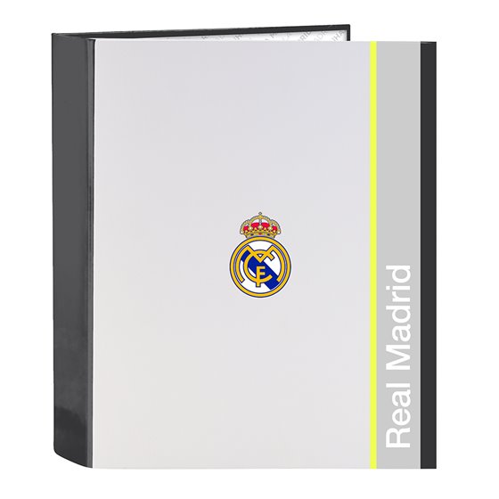 Carpeta Folio 4 Anillas 35 mm. Lomo Ancho Real Madrid Equip. 25/26 27 x 33 x 6 cm.