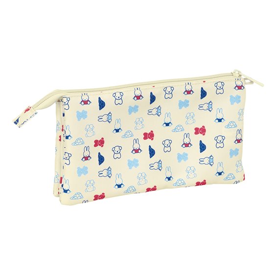 Portatodo Triple Reciclado Y Rep Al Agua Miffy "Buddy" 22 x 12 x 3 cm.