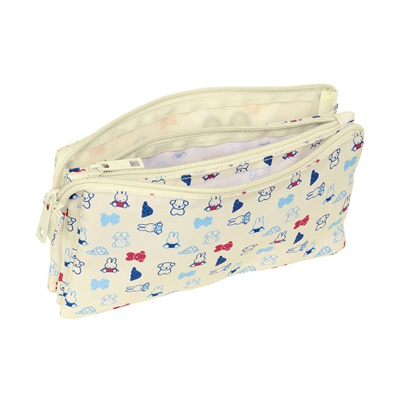 Portatodo Triple Reciclado Y Rep Al Agua Miffy "Buddy" 22 x 12 x 3 cm.
