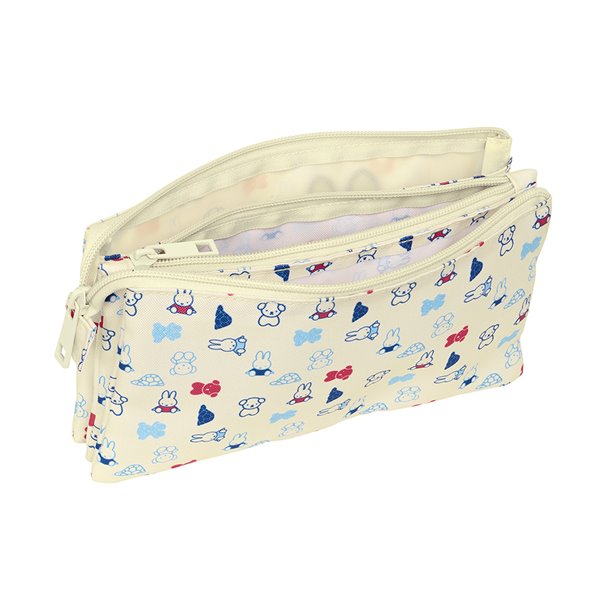 Portatodo Triple Reciclado Y Rep Al Agua Miffy "Buddy" 22 x 12 x 3 cm.