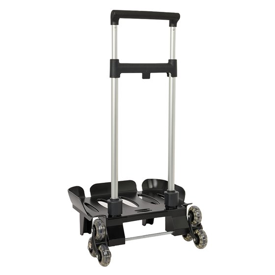 Carro Portamochilas Plegab. Triple Rueda Trolley Negro 32 x 88 x 23,5 cm.
