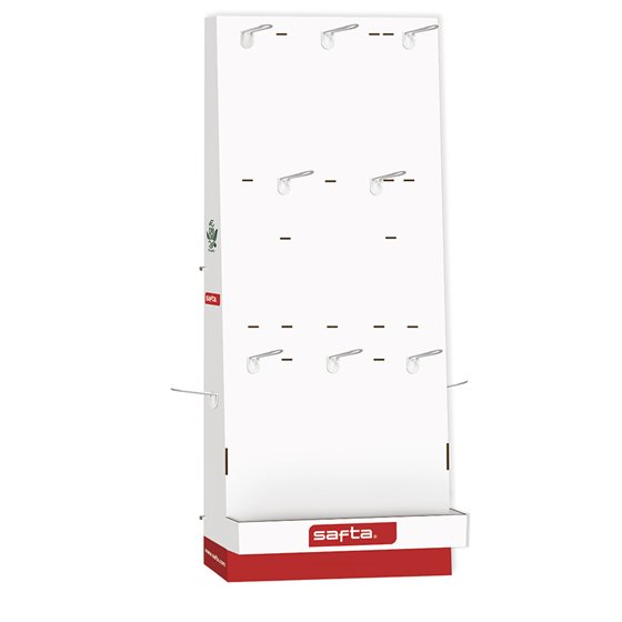 Expositor 10 Ganchos Vacio Safta 65 x 158 x 28 cm.