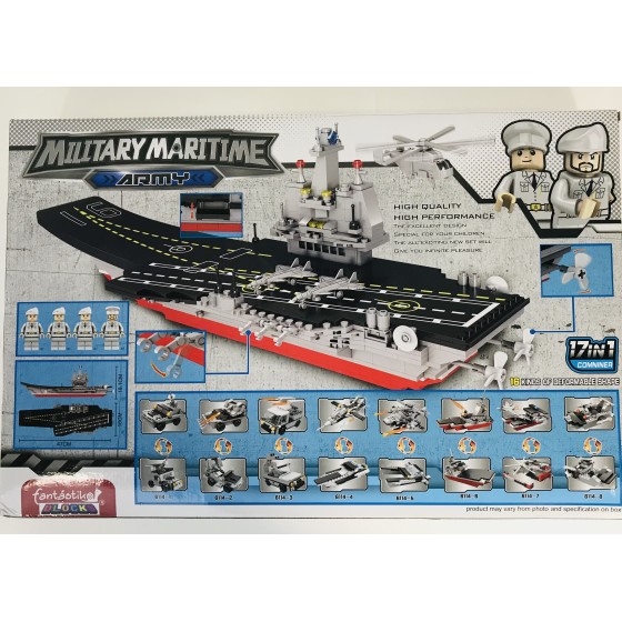 Juego Bloques JUINSA Construcción Portaaviones 17 en 1 938 pzs.