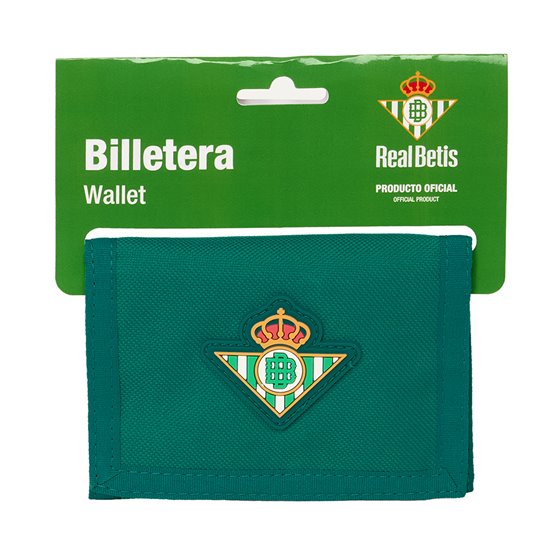 Billetera Con Cabecera Resistente Agua Real Betis Balompie 12,5 x 9,5 cm.
