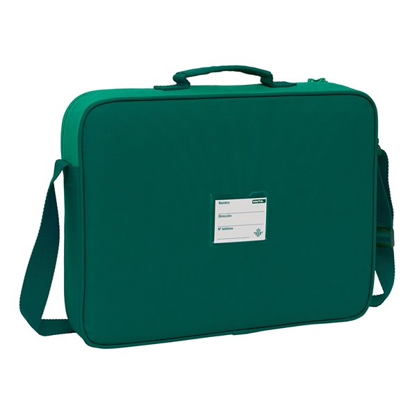 Cartera Extraescolares Resistente Agua Real Betis Balompie 38 x 28 x 6 cm.