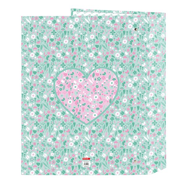 Carpeta Folio 4 Anillas 35 mm. Lomo Ancho Safta "Cuore" 27 x 33 x 6 cm.